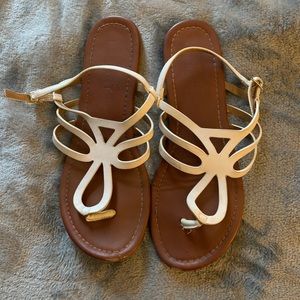 White summer sandals